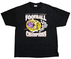 Maglia vintage HSU Football Championship quattro in fila Hardin-Simmons Cowboys Ring XL - Foto 1 di 8