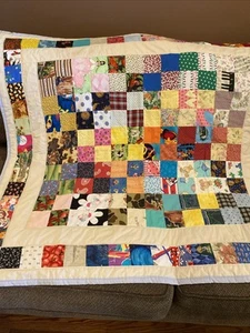 "Manta de bebé vintage casera con edredón para regazo 51"" X 45""" - Imagen 1 de 12