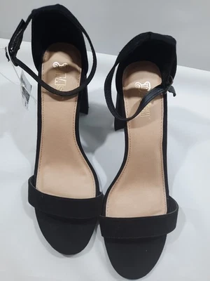 Nuevas sandalias para mujer talla 11 negras brah correas correa cómoda Foto 1 de 4
