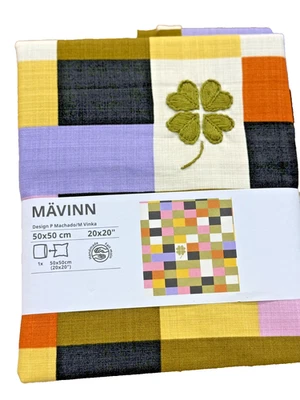 New IKEA MAVINN Pillow Cushion Cover, Check Pattern Multicolor 20"x20"(50x50 cm) - Image 1 of 4