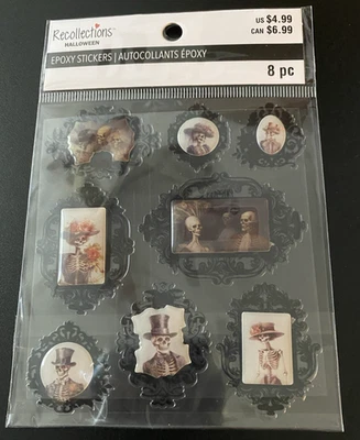 RECOLLECTIONS ENFEITES ADESIVOS DE HALLOWEEN 9 PEÇAS ADESIVOS EPÓXI REGÊNCIA MORTA - Imagem 1 de 2