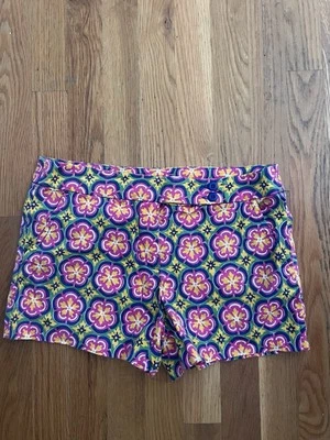Шорты Trina Turk Corbin размер 4 женские хлопковая смесь геометрический цветочный узор - Изображение 1 из 4