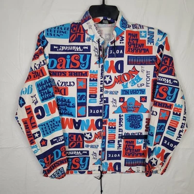 Vintage 60s Pop Art Jacket Talon Zipper Master Jac AOP Cotton Medium - Image 1 of 4