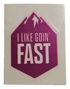 Guerilla Gravity OEM Rahmen Aufkleber "I Like Goin' Fast" 1,5" x 2,25" lila - Bild 1 von 4