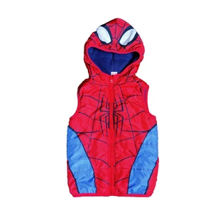 Gilet Marvel bambino taglia 6 Amazing Spiderman full zip con cappuccio blu rosso caldo usato in ottime condizioni - Foto 1 di 6