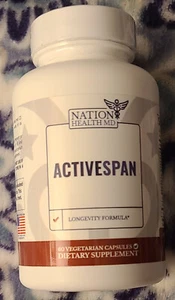 Nation Health MD "ActiveSpan Longevity Formula Supplement" Expires 01/2026 - Picture 1 of 9
