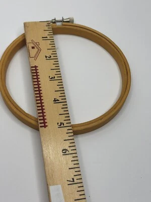 WHITE HORSE Wooden Embroidery Hoop 5 Round - Image 1 of 4