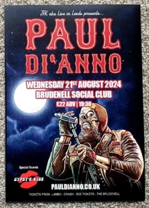 Paul Di'Anno - Leeds - 21st August 2024 - Promotional Flyer - Picture 1 of 1