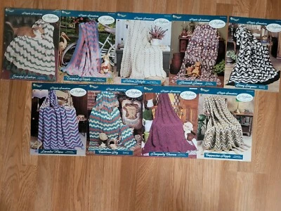 Lot 10+ The Needlecraft Shop Afghan Patterns Collectors Series Ripple Sensations - Image 1 of 4