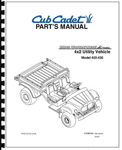 Cub Cadet Big Country 4x2 Nutzfahrzeug Teile Handbuch Nr. 420 430 - Bild 1 von 1