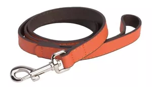 DO&G Dog Puppy Leather Lead Quality Real Leather - Orange - Picture 1 of 1