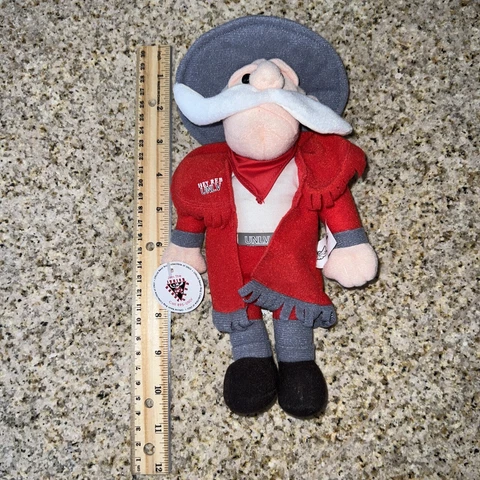 UNLV HEY REB MASCOT. 10 INCHES TALL. new with tag Cover