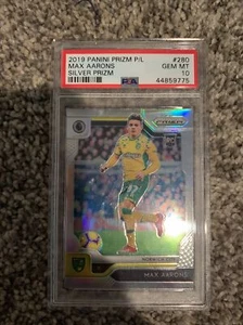 2019 Panini Prizm Premier League Silver RC Max Aarons PSA 10 Rookie #280 - Picture 1 of 6