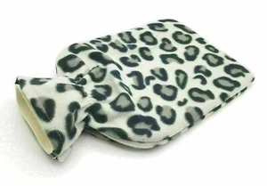 2L Large Natural Rubber Hot Water Bottle With Warm Faux Fur Fleece Knitted Cover - Picture 1 of 26