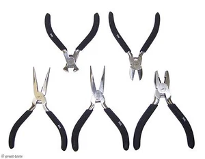 5-PC PRECISION MINI PLIERS - small hand tool tools jewelry crafts automotive - Picture 1 of 1