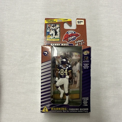 Randy Moss NFL Football 1999 Topps Action Flats Figure & Card Box Vikings Cover