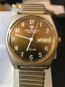 Jules Jurgensen 5758 Brown Dial Swiss Day Date Self-winding Watch, Run (Lot2329) - Picture 1 of 13