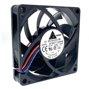 Delta AFB0712HHB 70mm 7cm CPU Cooler Fan - 12V 0.45A with 5000 RPM and 35dBA - Picture 1 of 4