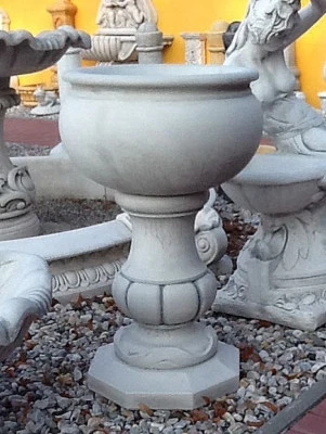 Pflanzschale, 83 cm Steinguss, Blumenschale, Pflanzvase, Blumensäule, Gartendeko - Bild 1 von 4