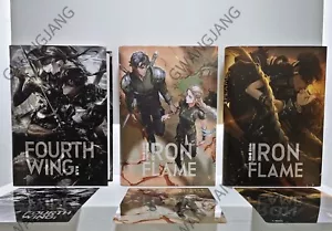 Iron Flame 1 2 Fourth Wing Full Set Rebecca Yarros First Korean Edition Fun - Imagen 1 de 5
