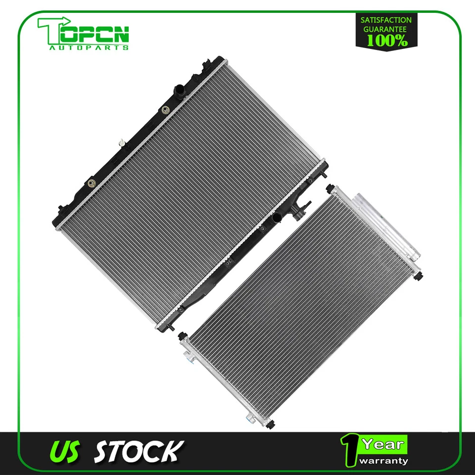 Fits 2010-2011 Honda CR-V Replacement Radiator & Condenser Cooling Assembly - Image 1 of 4