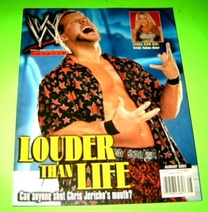 WWE World Wrestling Magazine August 2002 Chris Jericho...INCLUDES TRISH POSTER ! - Picture 1 of 2
