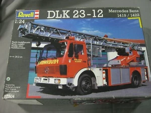 VINTAGE REVELL CAMION BOMBEROS DLK 23-12 MERCEDES BENZ 1419/1422 E:1/24 - Imagen 1 de 9