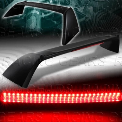 ALERÓN TRASERO TR NEGRO SIN PINTAR + LUZ DE FRENO LED AJUSTE 02-06 ACURA RSX Foto 1 de 4