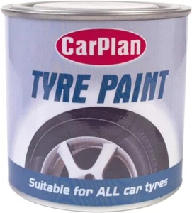 1/3x Tyre Paint Black Brush on Shine New Look Restorer 250ml Tin Auto Care Clean - Picture 1 of 4