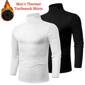 Modal Herren Thermo Rollkragen Shirts Slim Fit Langarm Pullover Oberteil Baselayer - Bild 1 von 27