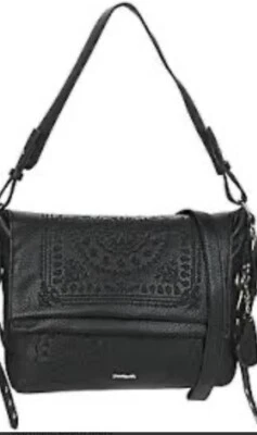 Desigual España BANDANA SUAVE Kiev Bolso Mensajero Bandolera Nuevo con Etiquetas Cuero Bordado Foto 1 de 4