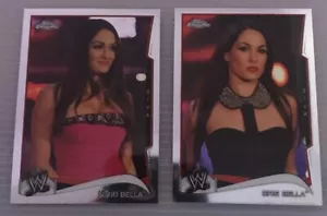 NIKKI AND BRIE 2014 Topps Chrome WWE Superstar BELLA TWINS “TOTAL DIVAS” - Picture 1 of 3