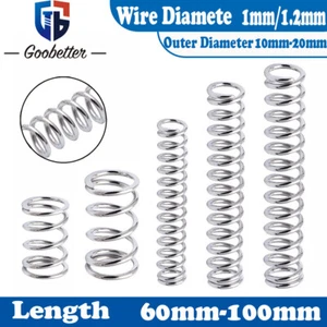 Molla a compressione zincata, molla di ritorno, molla a compressione piccola OD 1 mm/1,2 mm - Foto 1 di 11