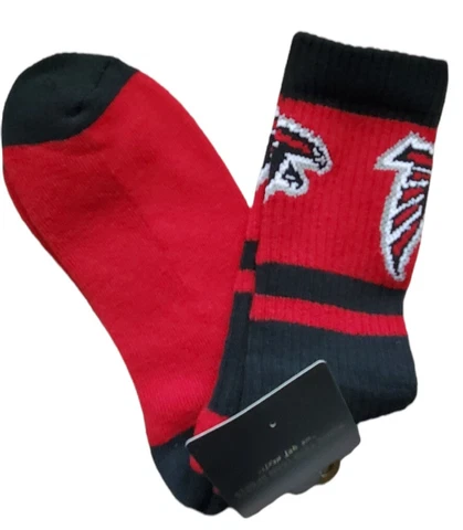 NFL Atlanta Falcons ATL Dirty Bird Football Crew Socks Fan Gift New Size Large Cover