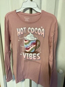 The Children’s Place Girls Long Sleeved Shirt - Size XXL - Hot Cocoa - Picture 1 of 2