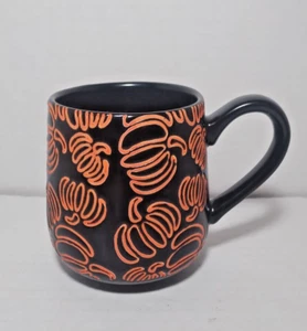 Crofton Pumpkin Coffee Cup Mug Tea Halloween Stoneware 11oz Black Orange Holiday - Picture 1 of 4