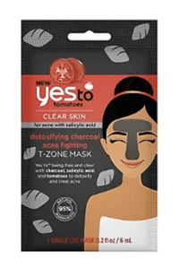 YES to Tomatoes Charcoal T-Zone Mask for Acne, Detoxifying Charcoal, Single Use - Picture 1 of 1