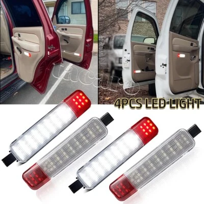 4PCS [BRIGHT] For Chevy/GMC C/K Tahoe Yukon LED Door Panel Light Courtesy Lamps - Image 1 of 4