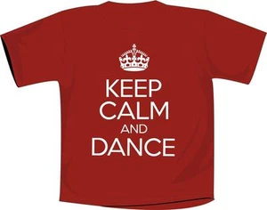 Keep Calm And Dance T Shirt Red - Picture 1 of 1