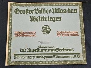 Großer Bilder-Atlas des Weltkrieges. Picture Atlas World War I German. Re Serbia - Bild 1 von 8