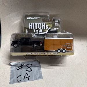Enganche y remolque Greenlight 1/64 2014 Ram 1500 y camión cerrado para carros - Imagen 1 de 8