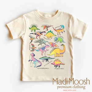 Names Of Dinosaurs Shirt - Dinosaur Tee - Picture 1 of 6