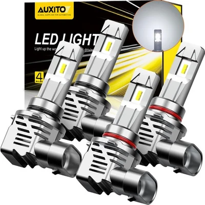 Комбинированный комплект светодиодных ламп для фар AUXITO 9005 9006 белый 6500K яркий дальний ближний свет - Изображение 1 из 4
