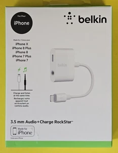 Belkin 3.5 Mm Audio Charge Rockstar Adapter for iPhone - Picture 1 of 4