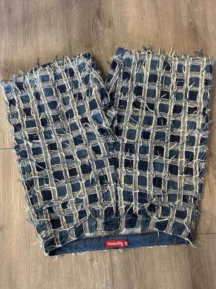 Zapatos cuadrados azules deshilachados Supreme talla 30 Foto 1 de 4