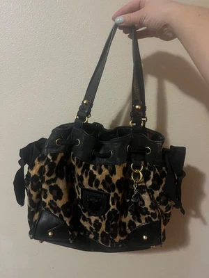 Bolso Soñador Vintage Juicy Couture Leopardo Doble Lazo Foto 1 de 3