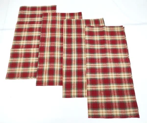 Longaberger? Orchard Park Plaid Linen Napkins ~Set of 4~MAYBE NWOT - Picture 1 of 13
