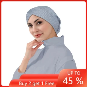 Muslim Women Hijab Turban Hair Loss Headwear Beanies Hat Chemo Cancer Bonnet Cap - Picture 1 of 25