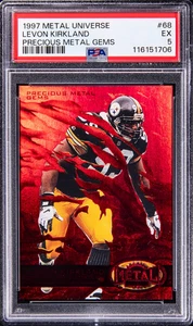1997 Metal Universe #68 LEVON KIRKLAND Precious Metal Gems PMG Red /150 PSA 5 EX - Picture 1 of 2