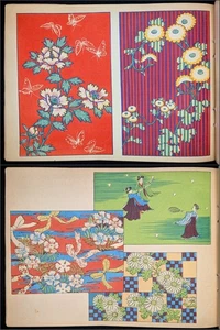 Meiji era/1907's/Japanese lithograph print book/Kogei design sample book/Antique - Picture 1 of 24